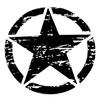20” Car Decal Hood Auto Five-Pointed Star Graphics Body Sticker Black Decoration