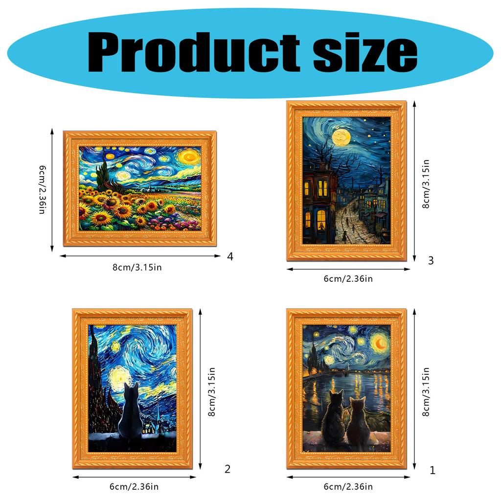 Decorative Magnetic Pictures Frame For Kitchen Vintage Wooden 2x3in Photo Holder Easy Installation Magnetic Photo Holder