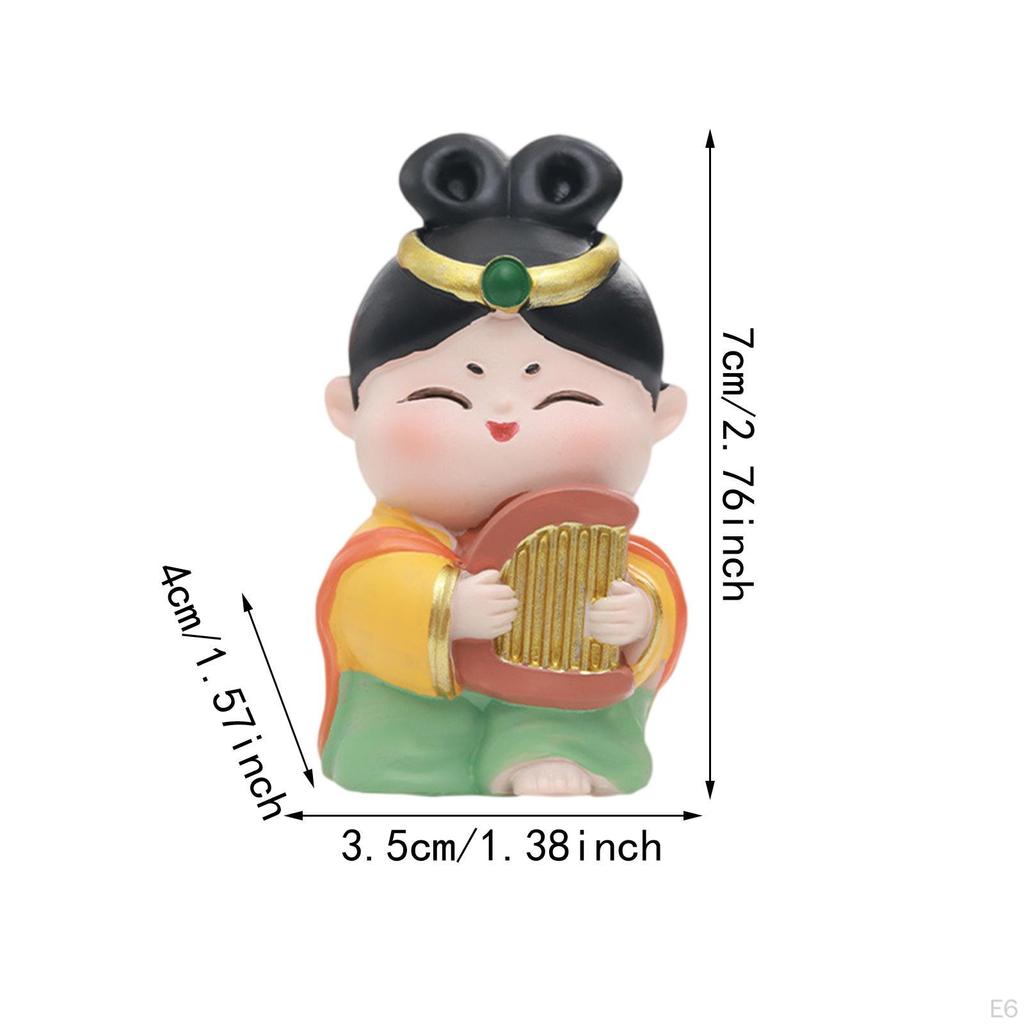 Bedroom Office Car Ornament Creative Chinese Doll Gift Desk Bookshelf Small Decor Souvenir