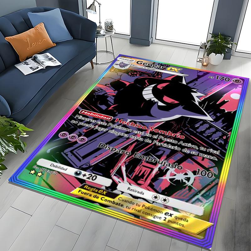 Gengar Pokémon kortų plotas kilimas svetainei namų dekoras sofos stalo vaikiškas kilimėlis neslystantis kėdės poilsio zonos grindų žaidimų kilimėlis Potdemiel