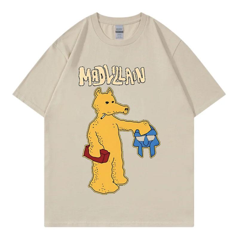 Funny Cartoon Rap Quasimoto T-shirts Rapper Mf Doom Mad Villian Graphic T Shirts Men Women Hip Hop Fashion Short Sleeve T-shirt