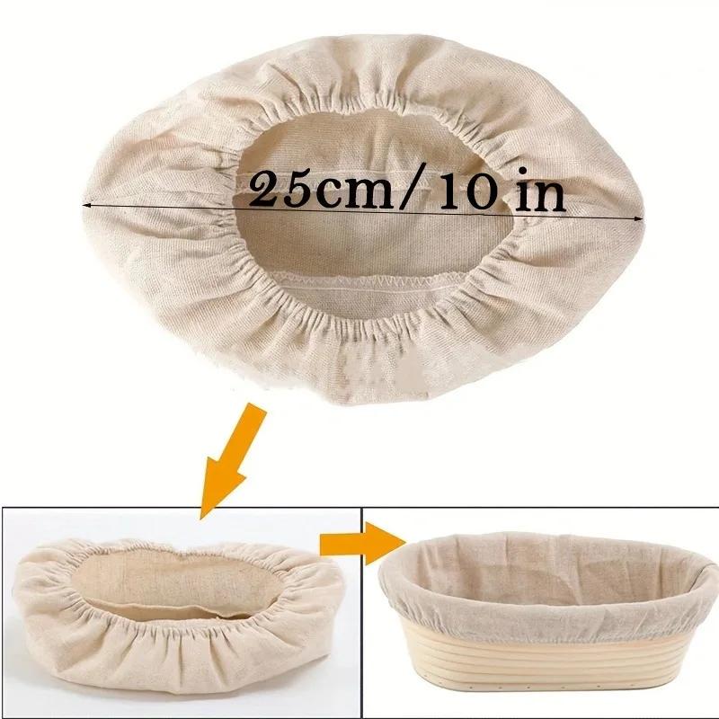 1pc Bread Basket Cloth Cover Dry Storage Fermented Dough Rotundity Ellipse Vine Fermentation Basket Cloth Cover Excluding Basket