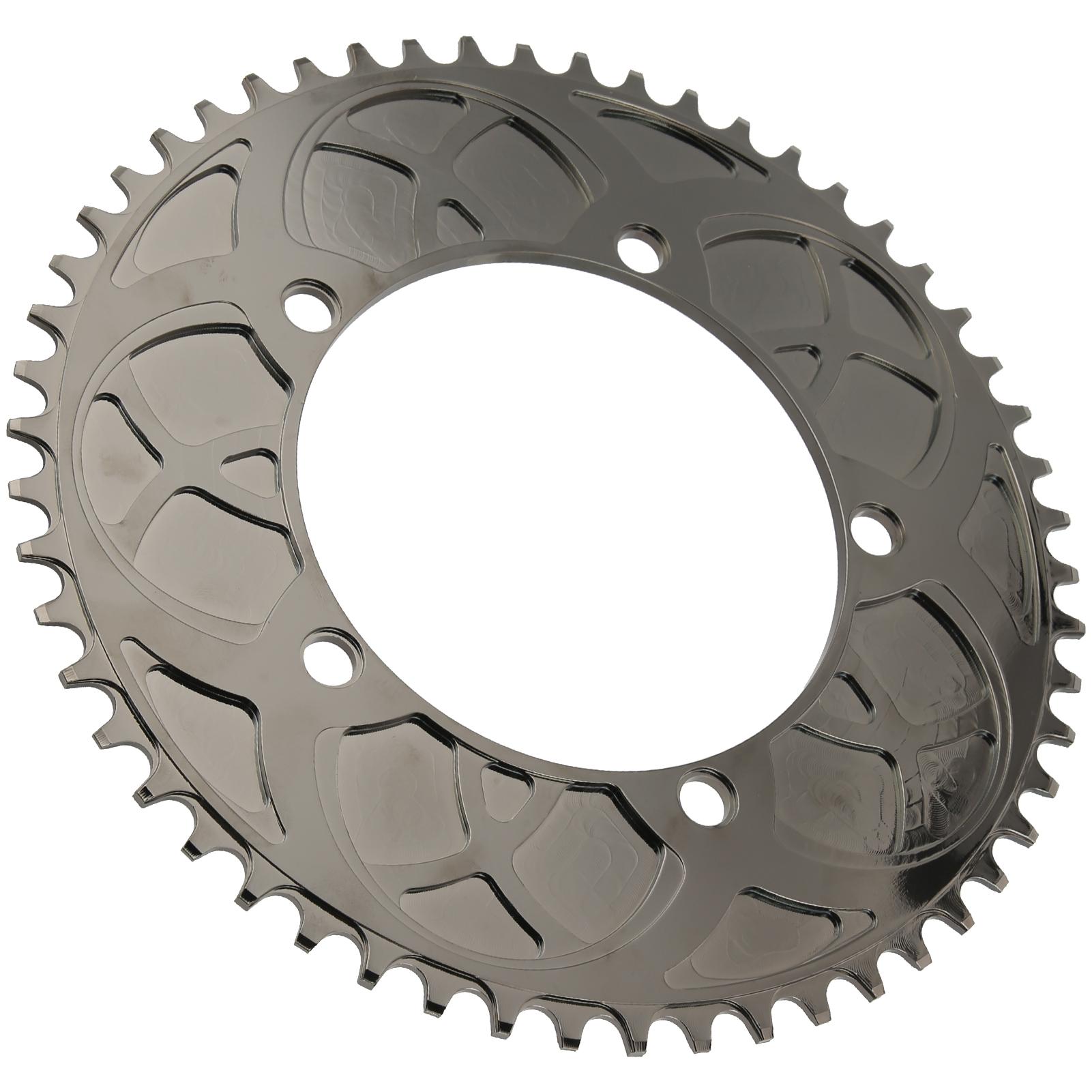BOLANY ZDP‑04 Folding Bike 54T Chainring Bicycle Positive Negative Teeth Single ChainringGun Black