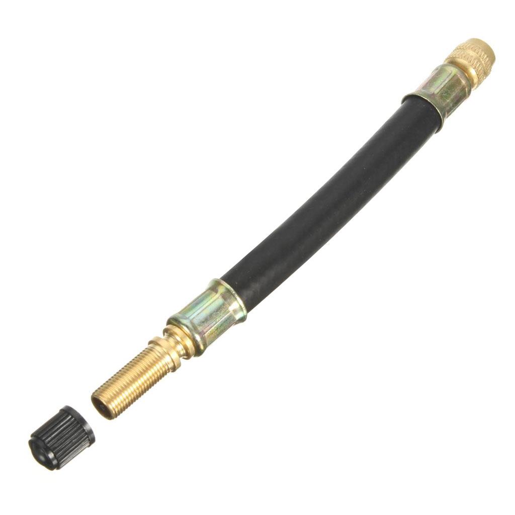 Stainless Steel Mesh Wrapped Flexible Braided Metal BRASS Rubber TYRE VALVE EXTENSION Flexible TRUCK TRANSIT VAN Car ADAPTOR Tire Chucks 1