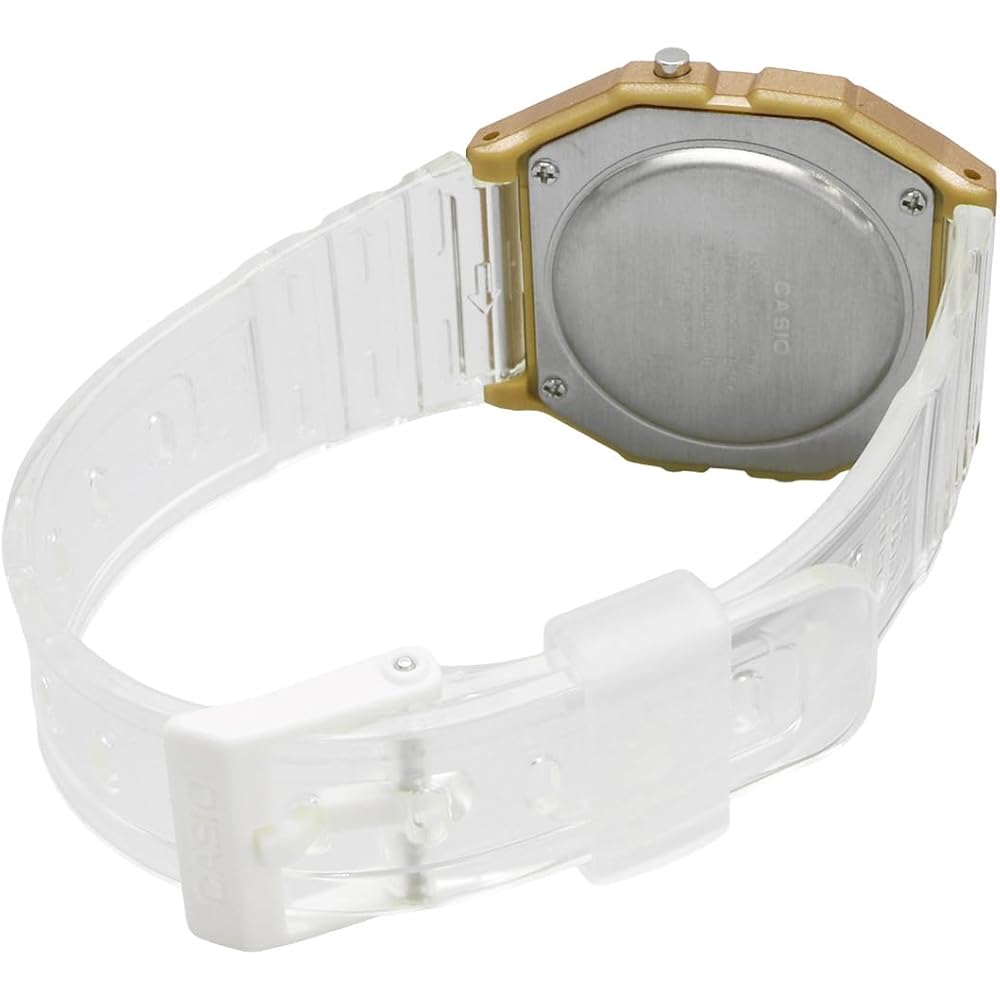 Casio F-91WS-7A2 Digital Quartz Watch Unisex Gold Clear Color Fashion Style