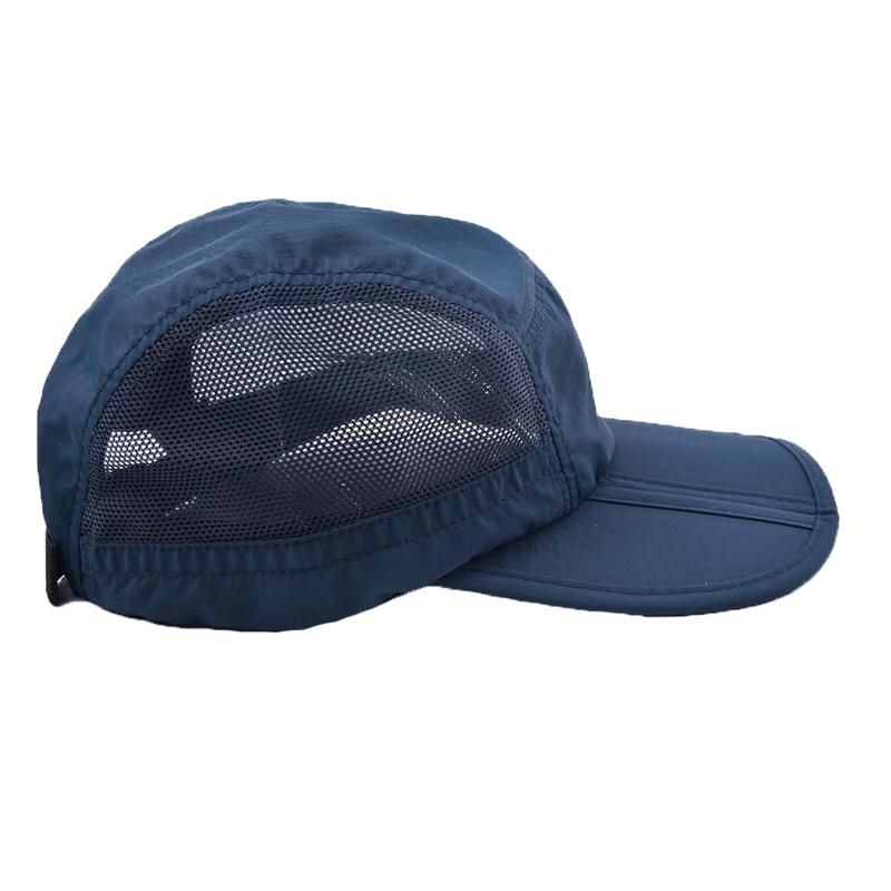 New Summer Folding Sun Baseball Cap for Men Outdoor Mountaineering Quick Dry Visor Waterproof Breathable Mesh Snapback Hat