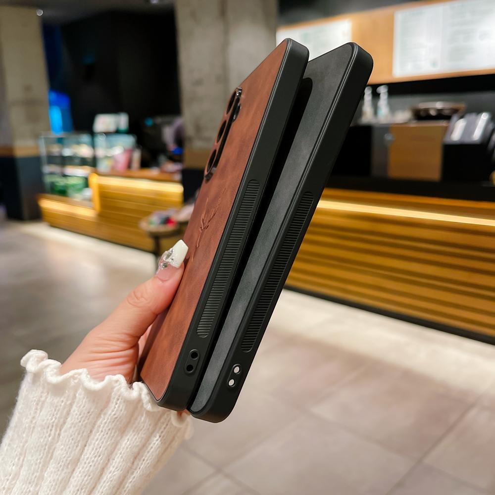 Retre Leather Phone Case For Samsung Galaxy A56 A55 A54 A53 A52 A36 A35 A34 A26 A25 A24 A23 A16 A15 A14 A13 A12 4G 5G Deer Head