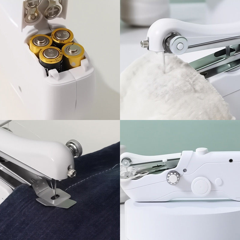 Mini mașină de cusut portabilă Mașină de cusut electrică portabilă cu bobină pentru lucrare manuală de acut Accesorii de cusut pentru călătorii acasă