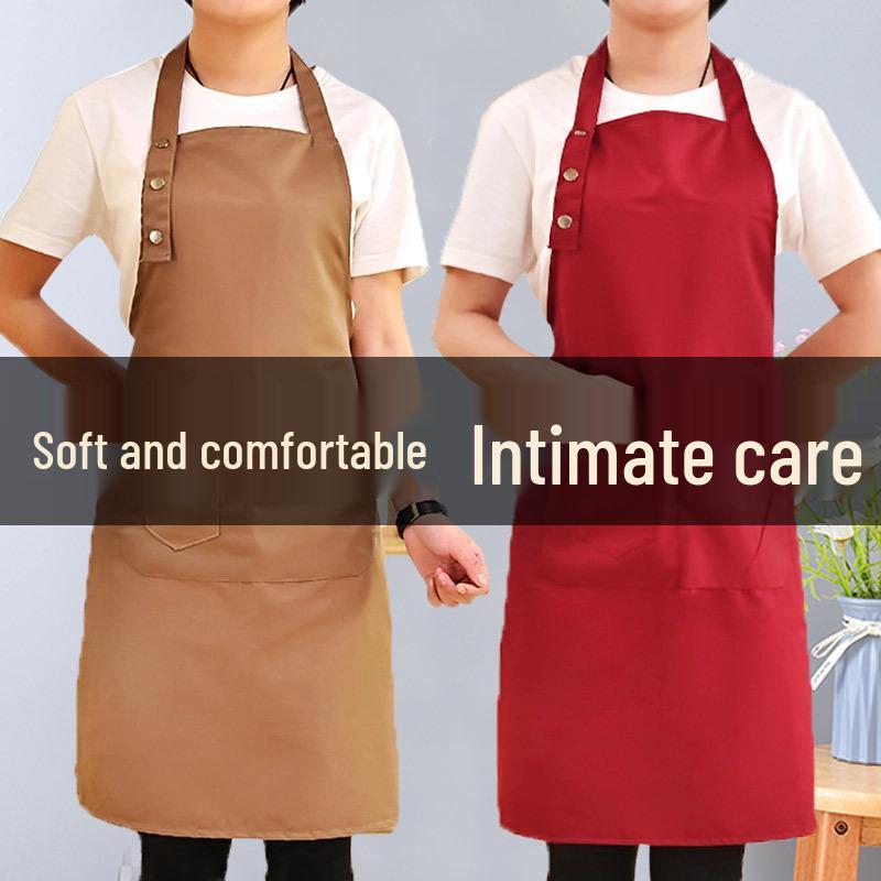 Verstellbare schmutzabweisende Latzschürze mit bedrucktem Workwear-Design