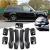 Upgrade Your Car's Door Handles with Glossy Black Door Handle Covers for Land Rover Range L322 2002 2012 (9PCS)