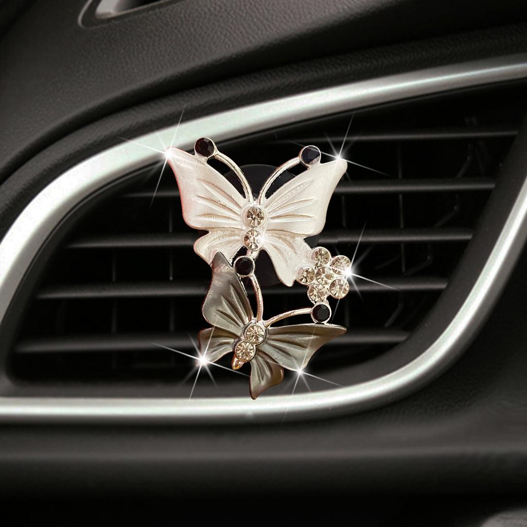 Air Freshener Butterfly Car-styling Car Perfume Natural Smell Air Conditioner  Butterfly Diamond Aromatherapy Decoration Clip
