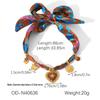 Heart Epoxy Pendant Bracelet & Stainless Steel Chrysanthemum Necklace Jewelry Set