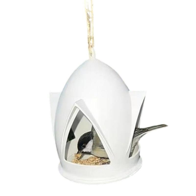 

Creative Rockets Design Bird Feeder Perfect For Outdoor Bird Watching Open Design Feeders белый