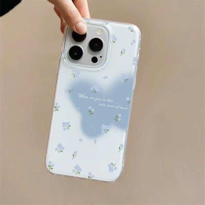 Ins Floral Smudge Butterfly Suitable for Apple iPhone16/17 Mobile Phone Case Air14 Personality 13IMD15