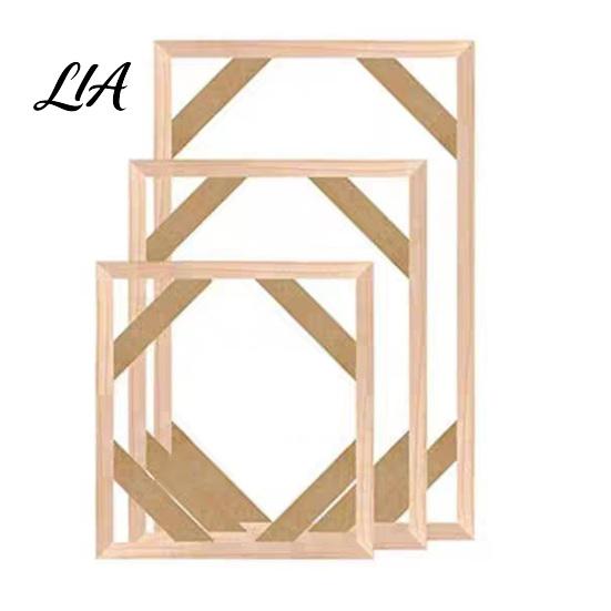 Professional Stretcher Bars Wood Painting Frame, Easy to Install Wooden Strips DIY Self Assembly Kit, Gallery Wrap Decorative Display