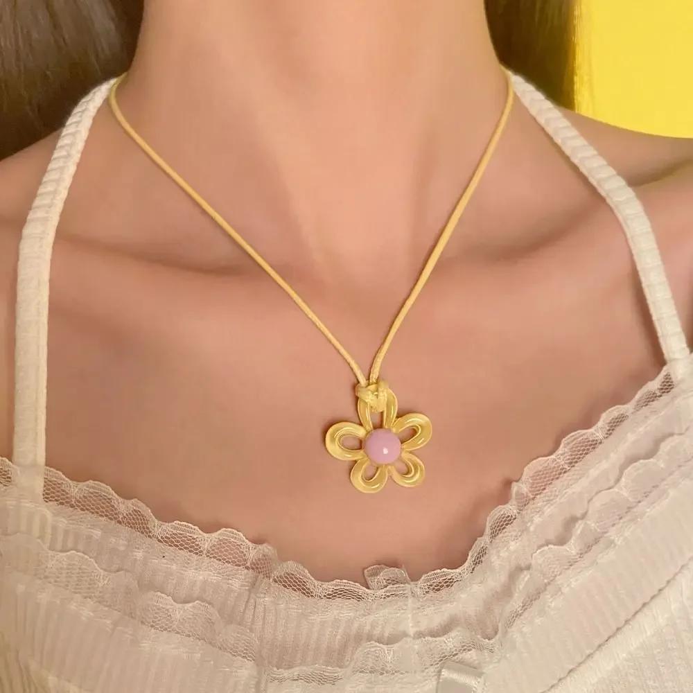 Sweet Cute Elephant Dinosaur Pendant Necklace for Women Men Fashion Long Rope Chain Necklace Vintage Y2K Jewelry Accessories