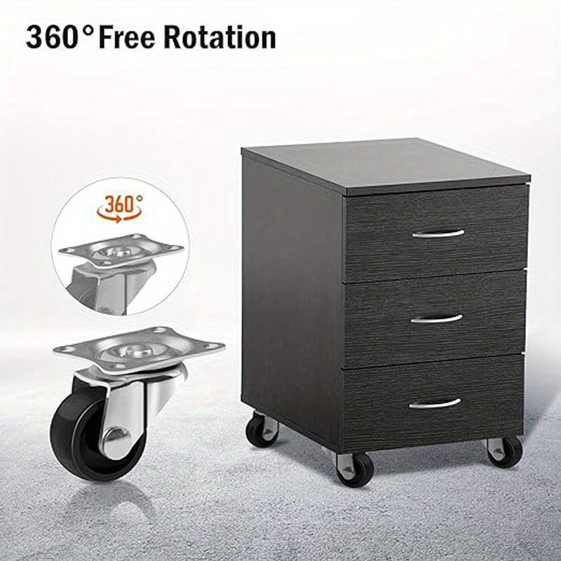 4pcs PP Plastic Roller Wheels Small Appliances Furniture Cabinets Casters Wheels Rigid Non Swivel Fixed Castor Wheels