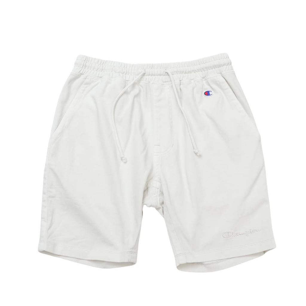 Champion Casual Cotton with Embroidered Script Pale Men's Shorts, 100% Logo, Gray, C3-B510