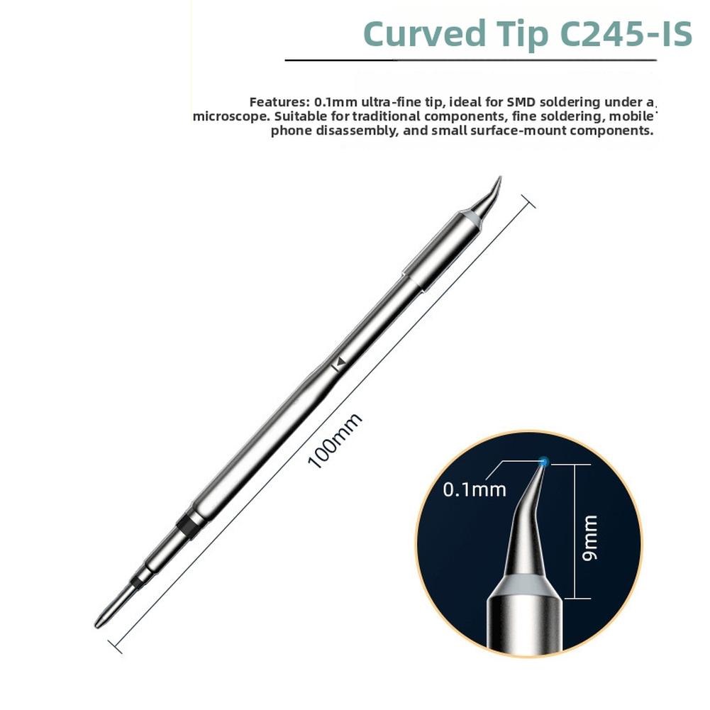 C245 Soldering Iron Tip Stainless Steel High Temperature Resistant For OSS TEAM C245 Series Quick Heat Smooth Flow Accessories