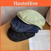 Retro Solid Color Denim Newsboy Cap Vintage Wash Sunshade Street Style Fashion