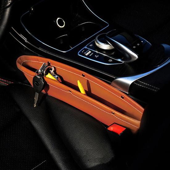 

Durable Buckle Design Lightweight Car Storage Pouch Seat Gap Keys Phone Box for чорний