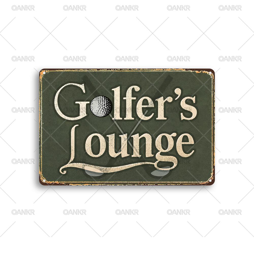 

Vintage Golfers Lounge Metal Tin Sign Golf Club Metal Signs for Man Cave Bar Garden Home Wall Decor Plaque 20x30cm（7.8x11.8inch）