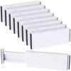 Lifewit Plastic Drawer 10cm Adjustable Drawer Organizer for Expandable Dresser Dividers for Organization and Storage 8-Pack Dividers, Height,