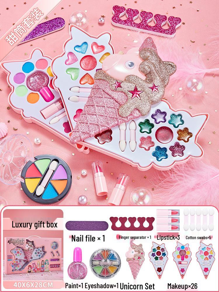 Kids' Makeup Set for Ages 3-6: Genuine Girls' Playhouse Toy with Lipstick 012/013