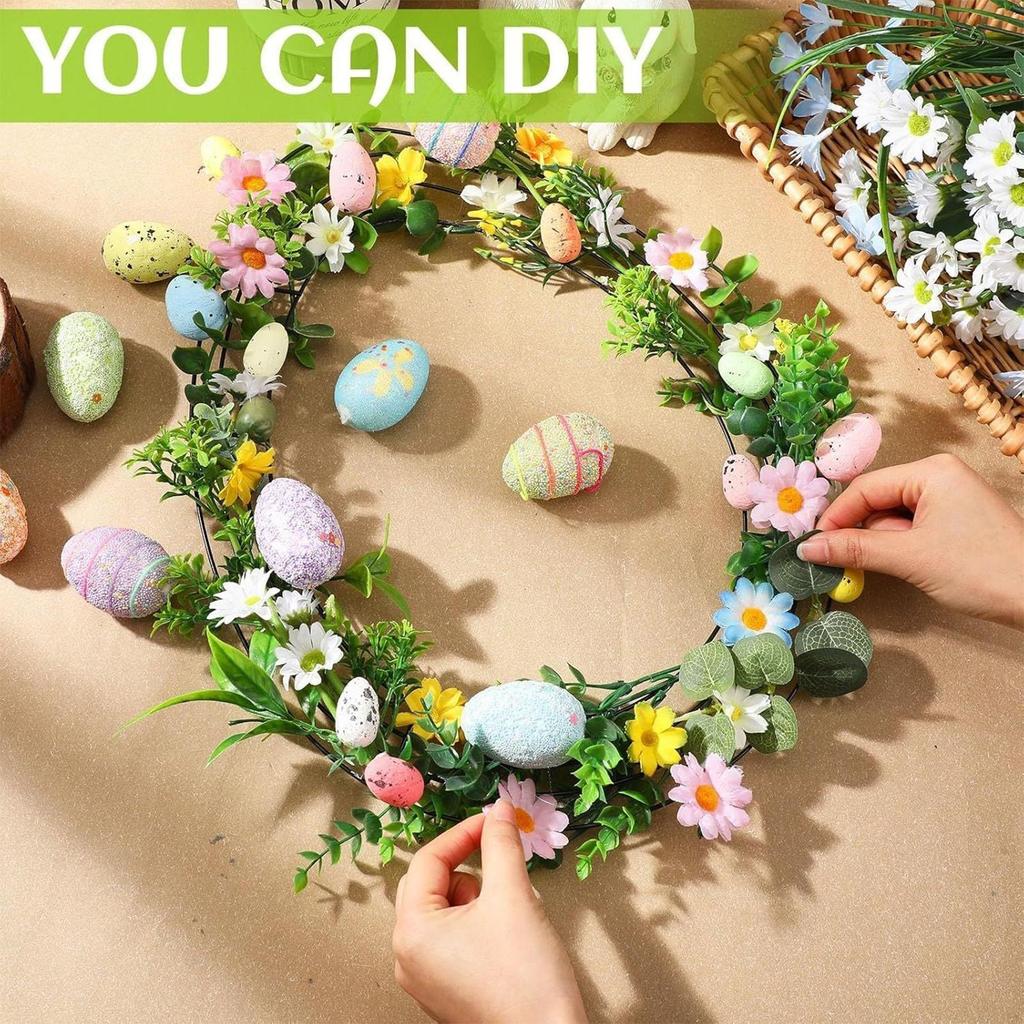 Easter wreath frame Easter bunny egg and turnip shaped wreath frame for Easter DIY crafts, Easter holiday hanging decorations