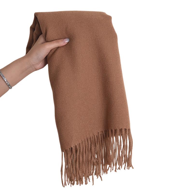 Women's Red Imitation Cashmere Scarf - Soft, Warm, and Versatile Shawl for Annual Meetings