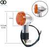 2×Chrome Amber Front Rear Turn Signal Blinker Indicator Light For Motorcycle