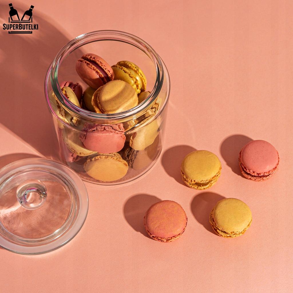 Set - 2x Glass Jar 1 L with Glass Lid