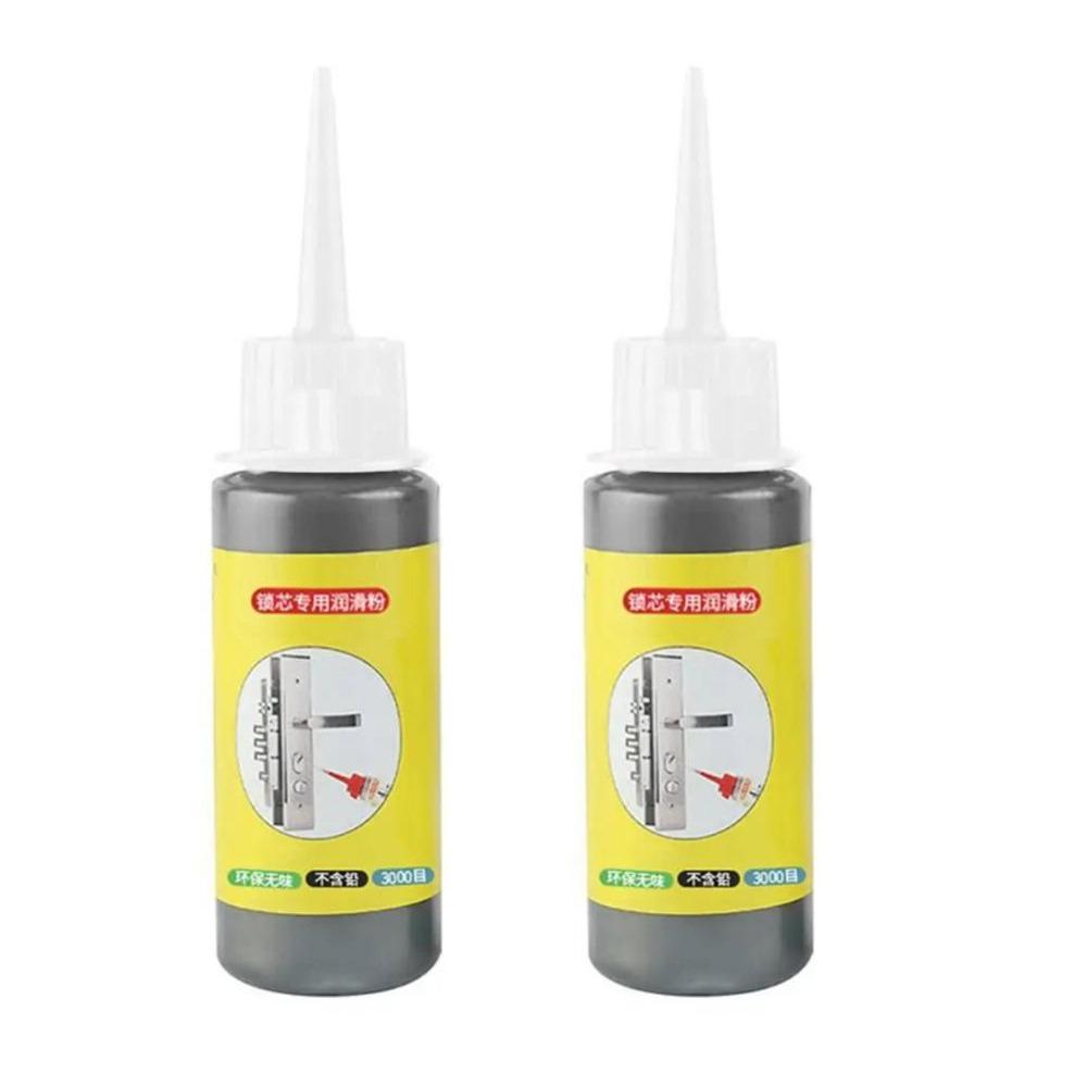 

60ml Graphite Powder Lubricant No Grease Household Lubricant Door Guides Lubricant Lock Cylinder 2 Bottle