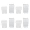 12PCS Plant Pots with Wicking System Transparent Double Layer Design Pots with Labels for Small Indoor Plants