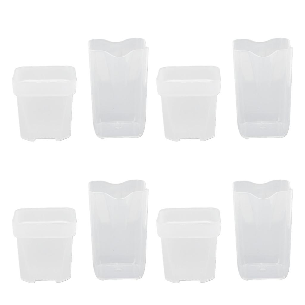 12PCS Plant Pots with Wicking System Transparent Double Layer Design Pots with Labels for Small Indoor Plants