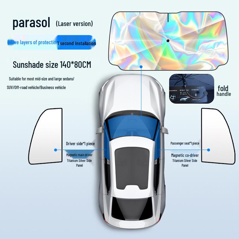 Laser Sunshade: Car Heat Insulation Umbrella for Windshield