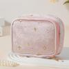 Velvet Small Cosmetic Case Women Travel Makeup Bag Star Pattern Cosmetic Bag Zippered Pouch for Lipstick Sanitary Napkin Storage