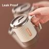 Anti Scalding Coffee Cup Office Workers Tea Coffee Mug 304 Stainless Steel Water Cup Portable Drinking Cup With Straw