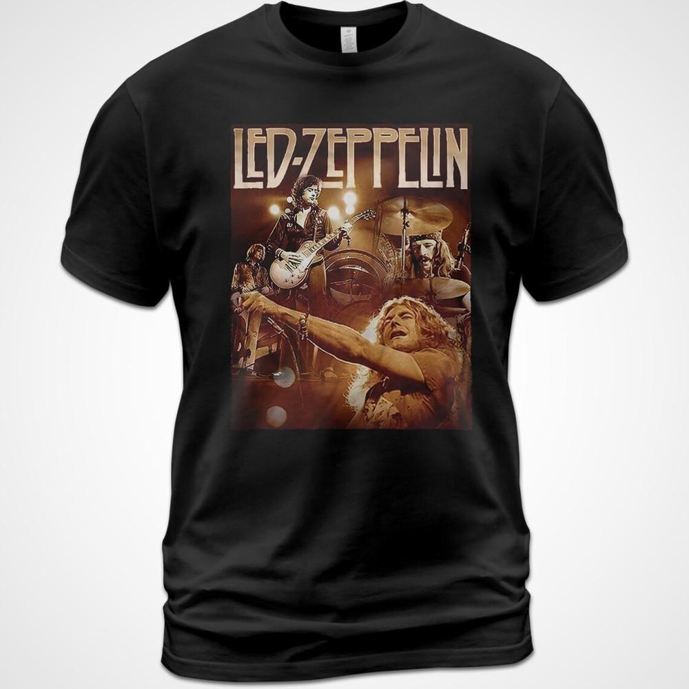 

Cotton TShirt Led Zeppelin Remasters Album Tee Robert Plant Jimmy Page Unisex T-Shirt M