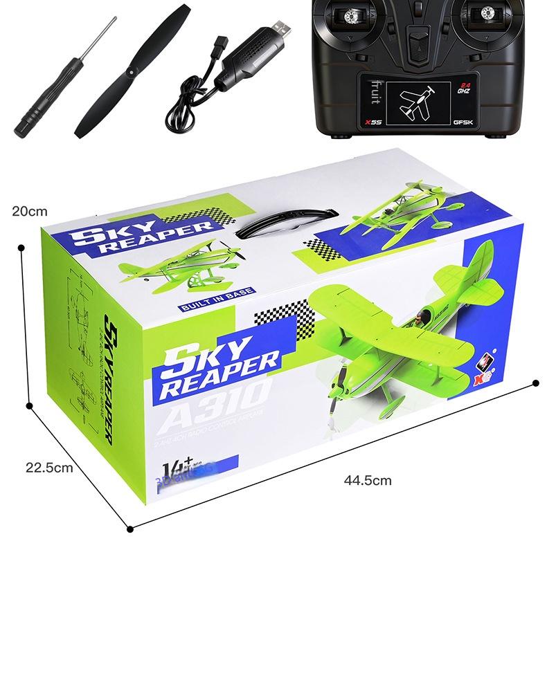 WLtoys A310 Glider Beechcraft D17S Biplane High Simulation 3D/6G System Model Aircraft Brushless Aerobatics RC Toy