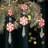 Set of 15 Elegant Christmas Tree Hanging Pendant Festival Candy Cane Cone Hanging Charm for Christmas Tree Decoration