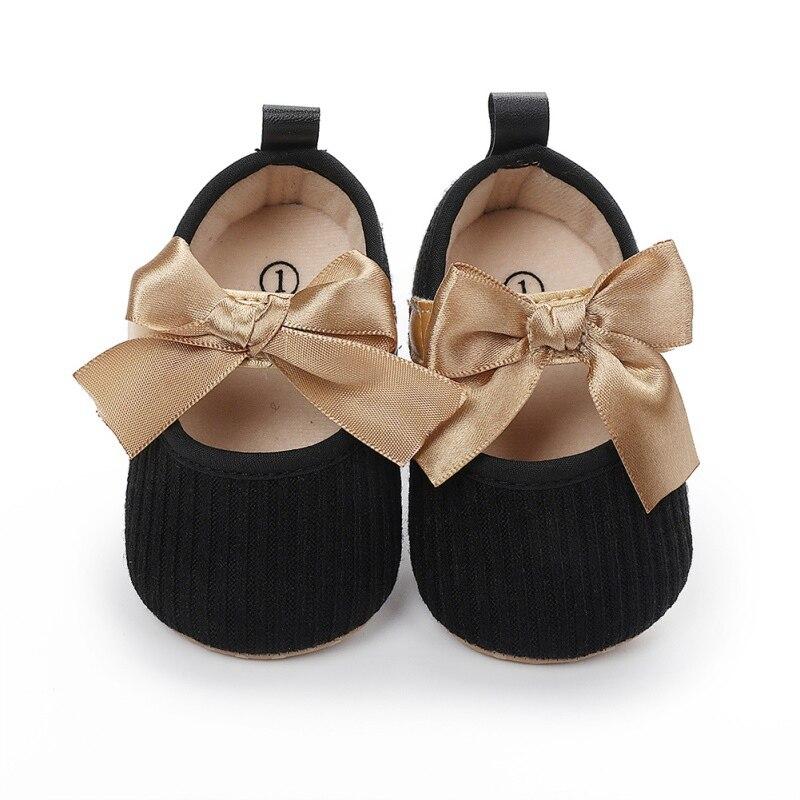 Fashion Baby Girl Bow First Walker Soft Soles Lovely Toddler Anti-Slip Princess Shoes