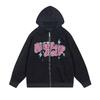 Men's And Women's Casual -color Zipper Hoodie, Men's Trendy Letter-printed Hoodie Jacket