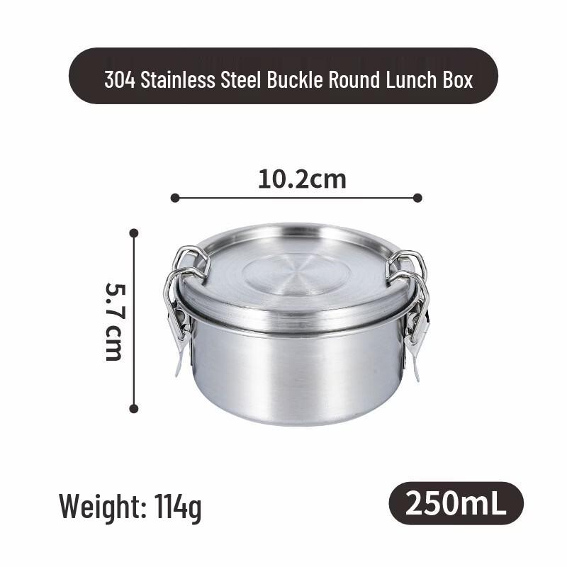 Ru Han 304 Stainless Steel Round Double-Layer Lunch Box
