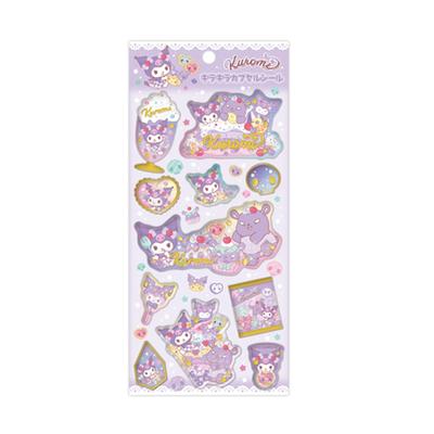 K Company Sanrio-figurer Glittrig Kapselklistermärke 2 Kuromi SAC-KCP2-KU