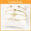 Vintage Kaktusknoten 4-teiliges Armbandset Dreieck Diamantarmband