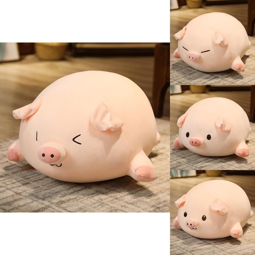 Almofada de Porco de Pelúcia Adorável Brinquedo Macio Almofada de Animal Fofo Para Decoração de Casa e Escritório
