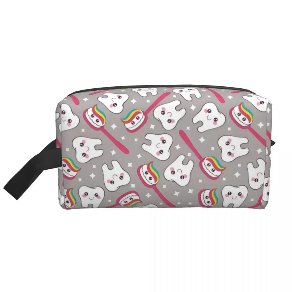 Tooth Makeup Bag for Women Travel Cosmetic Organizer Cute Care Health Storage Toiletry Bags