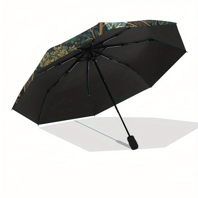 Unicorn Forest Tapestry: Medieval Fantasy Wall HangingUmbrella, Portable 3-Fold Compact Umbrella for Men & Women Gift