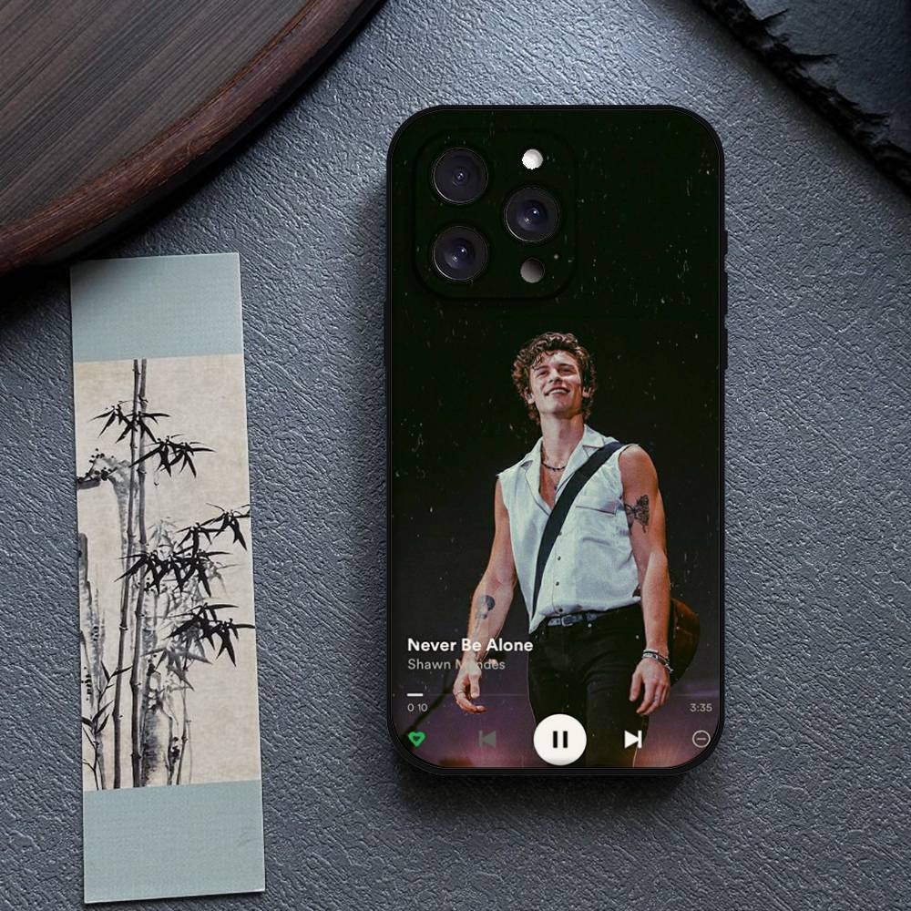 Singer Shawn Mendes Phone Case For IPhone 17,16,15,14,13,12,11 Plus,Pro,Max,XR,XS,X,7,8 Plus,Mini Black Silicone Soft